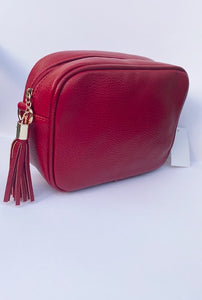 Cross Body Bag - Single Zip Red