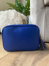 Load image into Gallery viewer, Double Zip Cross Body Bag Cobalt Blue
