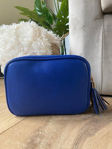 Double Zip Cross Body Bag Cobalt Blue