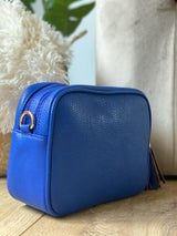 Load image into Gallery viewer, Double Zip Cross Body Bag Cobalt Blue

