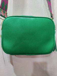 Cross Body Bag - Double Zip Green