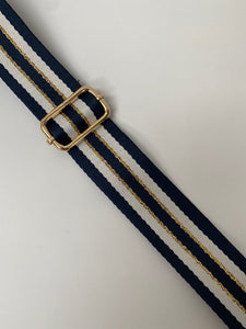 Navy White Gold Stripe Strap - 200