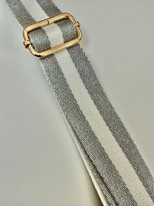 351 Double Silver White Stripe Strap