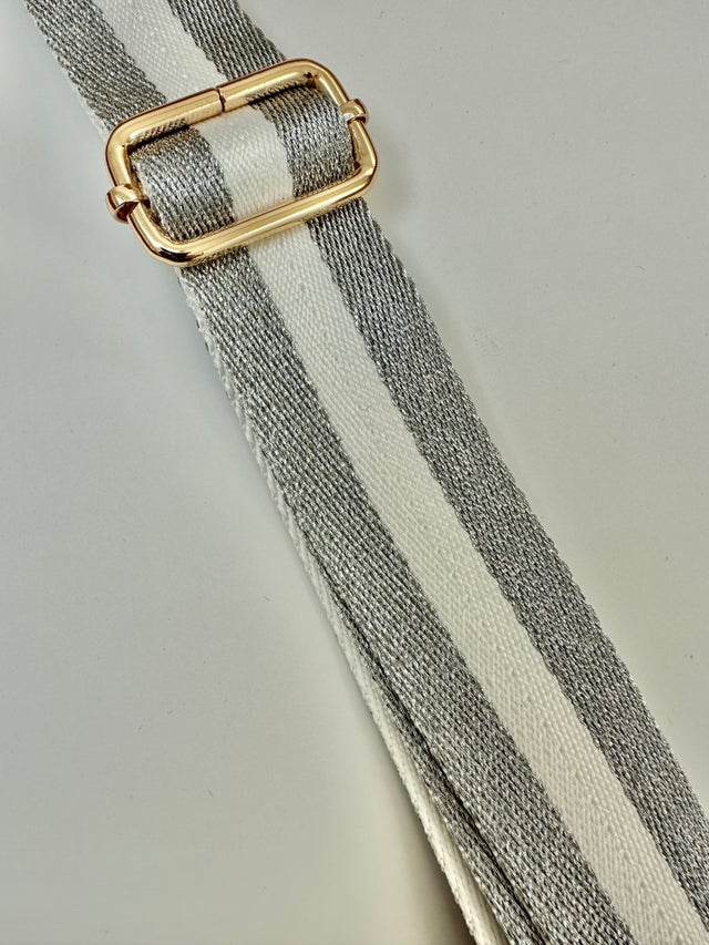 351 Double Silver White Stripe Strap