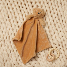 Load image into Gallery viewer, Softies Baby Comforter - Hudson Bear - Light Brown Two Side Short Plush 27cm x  27cm
