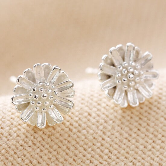 Sterling Silver Daisy Flower Studs