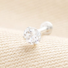 Load image into Gallery viewer, Sterling Silver Diamante Crystal Piercing Earring
