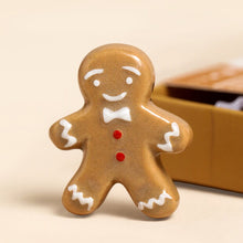 Load image into Gallery viewer, Tiny Matchbox Ceramic Gingerbread Man Token
