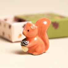 Load image into Gallery viewer, Tiny Matchbox Ceramic Squirrel Token
