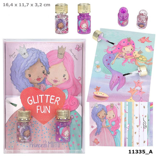 Princess Mimi Creative Set Glitter Glue - Zebra Blush