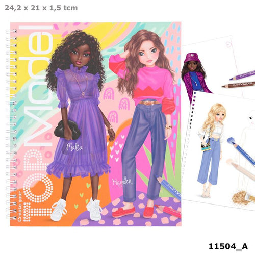 Create Your TOPModel Colouring Book - Zebra Blush