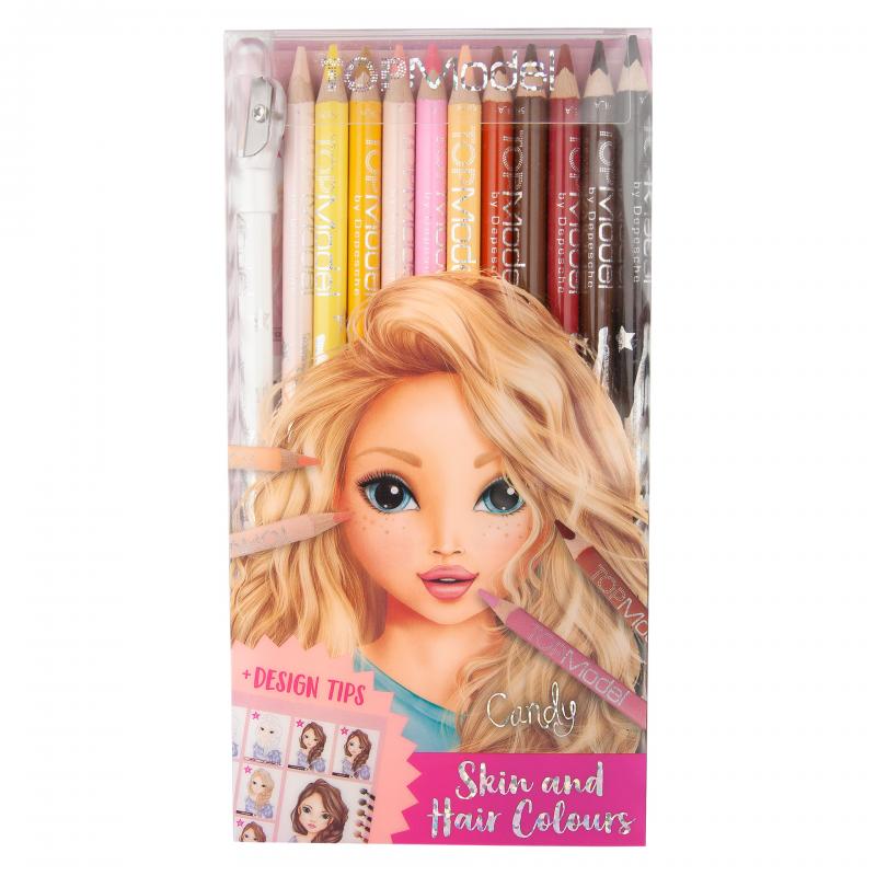 TOPModel Coloured Pencil Set (Skin And Hair Colours) - Zebra Blush