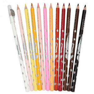 TOPModel Coloured Pencil Set (Skin And Hair Colours) - Zebra Blush