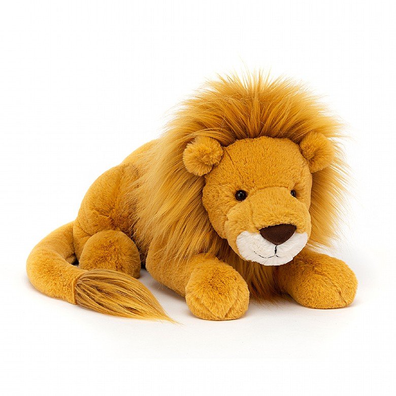 Louie Lion - Large - Zebra Blush