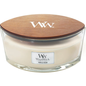 Vanilla Bean Woodwick Ellipse Candle - Zebra Blush