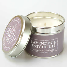 Load image into Gallery viewer, Lavender and Patchouli Tin Candle - Zebra Blush
