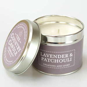 Lavender and Patchouli Tin Candle - Zebra Blush