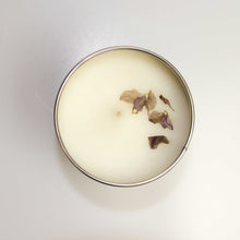 Load image into Gallery viewer, Sweet Pea and Violet Tin Candle - Zebra Blush

