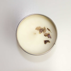 Sweet Pea and Violet Tin Candle - Zebra Blush