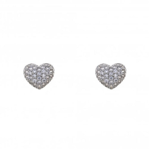 Stella Rhodium Plated cubic zirconia earrings 303 - Zebra Blush