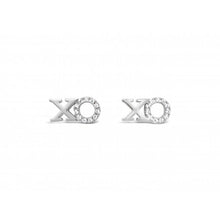 Load image into Gallery viewer, Zoe XO Rhodium plated Cubic Zirconia earrings - Zebra Blush
