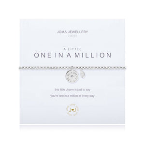 A Little "One in a Million" Silver Bracelet - Zebra Blush