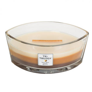 Cafe Sweets Woodwick Trilogy Ellipse Candle - Zebra Blush