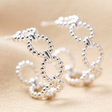 Load image into Gallery viewer, Chain Style Hoop Earrings in Silver
