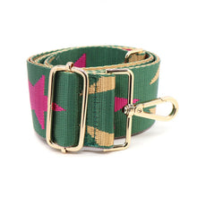 Load image into Gallery viewer, GREEN CAMEL FUSCHIA MIX STAR INTERCHANGEABLE BAG STRAP
