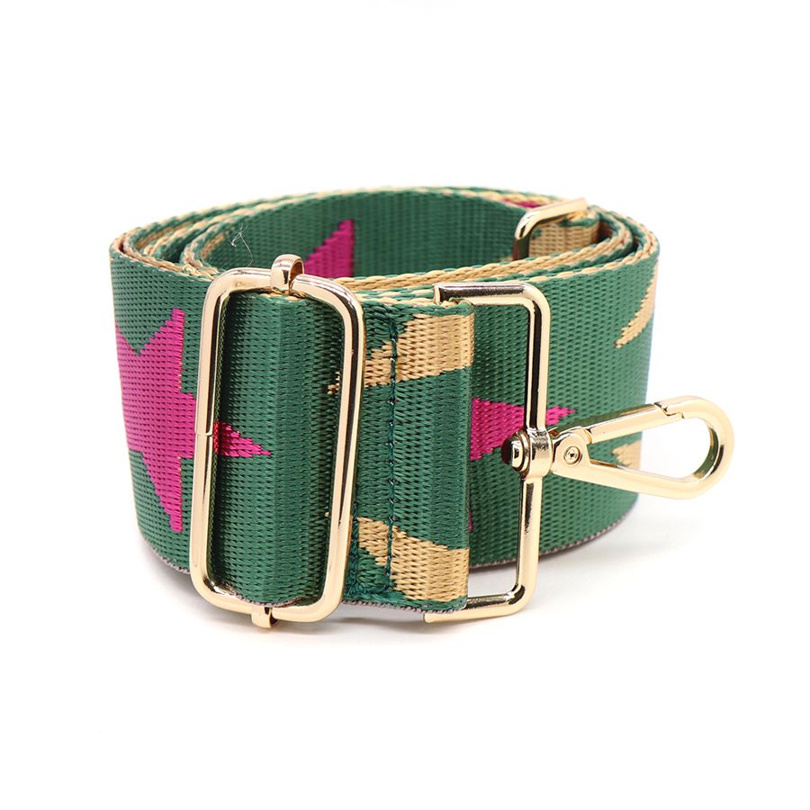GREEN CAMEL FUSCHIA MIX STAR INTERCHANGEABLE BAG STRAP