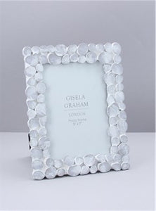 Resin Photo Frame (5x7) - White Wash Pebble - Zebra Blush