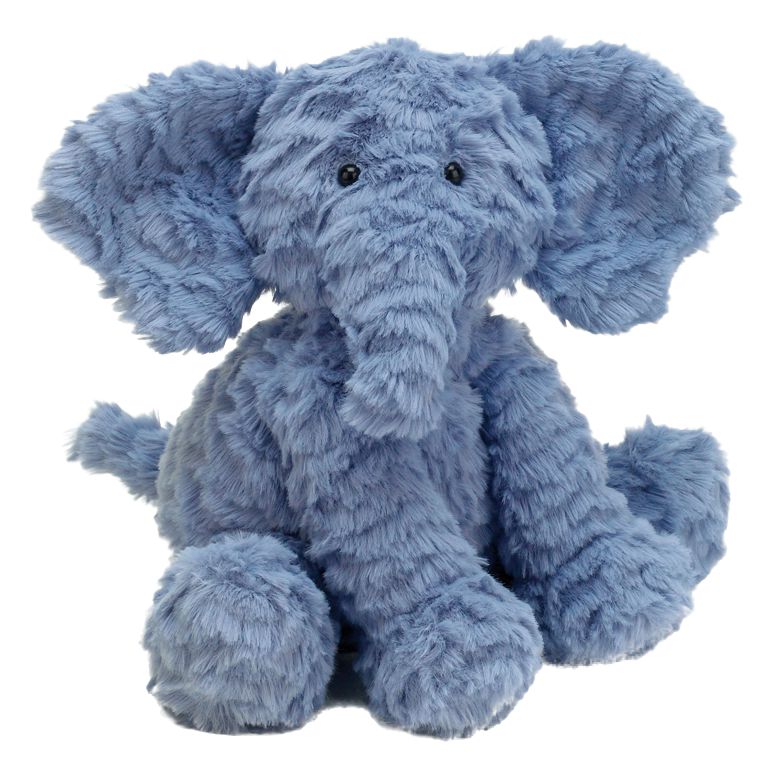 Fuddlewuddle Elephant-Medium - Zebra Blush