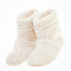 Cream - Boucle Slipper Boots