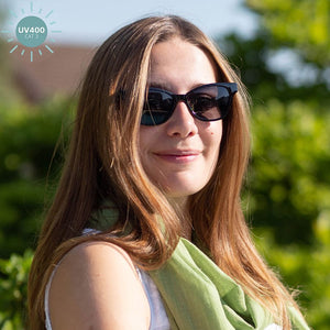 CLASSIC BLACK DEMI SUNGLASSES - 30010 - Zebra Blush