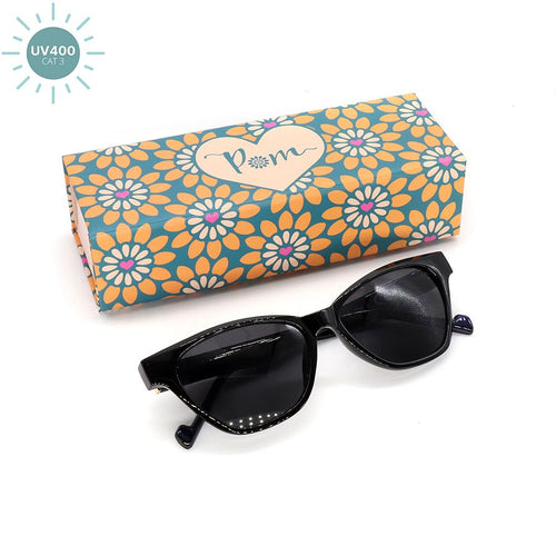 CLASSIC BLACK DEMI SUNGLASSES - 30010 - Zebra Blush