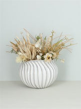 Load image into Gallery viewer, Ceramic Pot Cover 15.5cm - White &amp; Grey Wave Bowl - Zebra Blush
