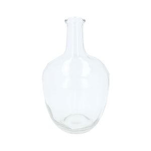 Clear Glass Rum Bottle Vase, Sml - Zebra Blush