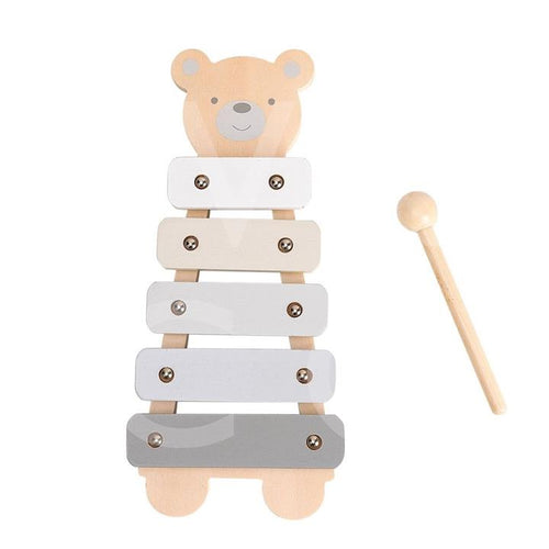 Bambino Wooden Toy Xylophone-Teddy - Zebra Blush