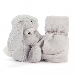 Bashful Silver Bunny Soother - Zebra Blush