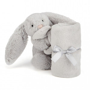 Bashful Silver Bunny Soother - Zebra Blush