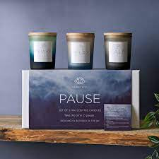 Serenity Pause Set of 3 Mini Candles - Zebra Blush