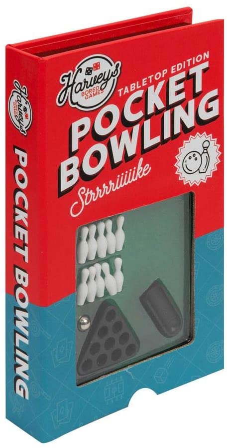 Harvey Makin Games - Pocket Bowling Game - Zebra Blush
