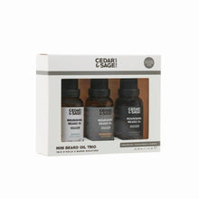 Load image into Gallery viewer, Cedar &amp; Sage 3PC Beard Oil 3X30ml - Zebra Blush
