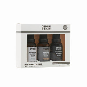 Cedar & Sage 3PC Beard Oil 3X30ml - Zebra Blush