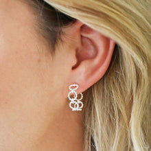 Load image into Gallery viewer, Chain Style Hoop Earrings in Silver
