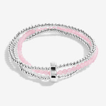 Load image into Gallery viewer, WELLNESS STONES | Silver | Rose Quartz Bracelet - Zebra Blush
