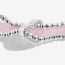 Load image into Gallery viewer, WELLNESS STONES | Silver | Rose Quartz Bracelet - Zebra Blush

