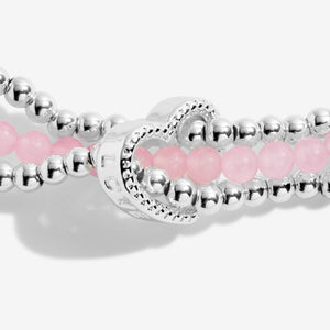 WELLNESS STONES | Silver | Rose Quartz Bracelet - Zebra Blush