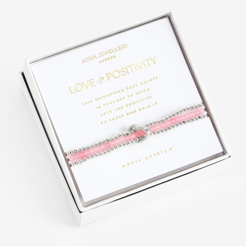 WELLNESS STONES | Silver | Rose Quartz Bracelet - Zebra Blush