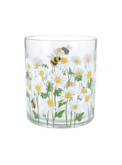 Daisy/Bee Glass Nite Lite Pot, Lge - Zebra Blush